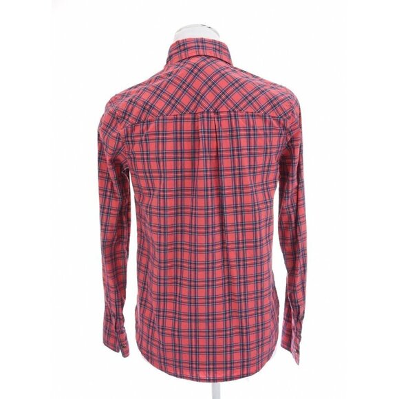 J Crew Women Sz 0 Christmas Plaid Tartan Print Oversize Popover Shirt Top Red xs - Picture 10 of 12